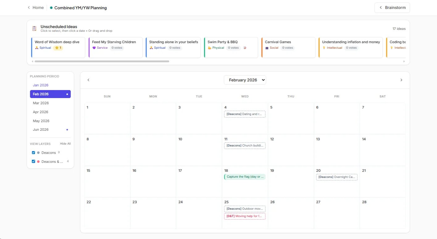 Combined calendar view